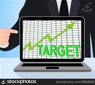 Target Chart Graph Displaying Hit Or Hitting Targets