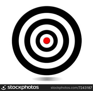 Target isolated on white adde in 2d software