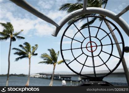 Target structure in a park, Pearl Harbor, Honolulu, Oahu, Hawaii Islands, USA