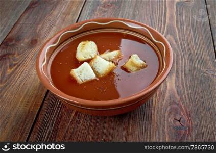 Tarhana soup - traditional Turkish soup tarhana