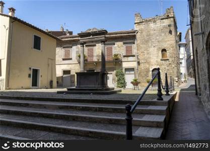 Tarquinia, Viterbo, Lazio, Italy: old typical square known as Piazza Soderini