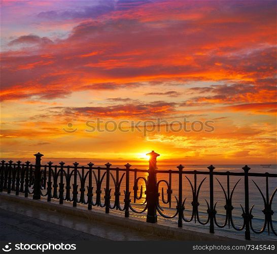 Tarragona Balcony of Europe at sunrise in Catalonia