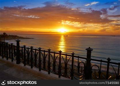 Tarragona Balcony of Europe at sunrise in Catalonia