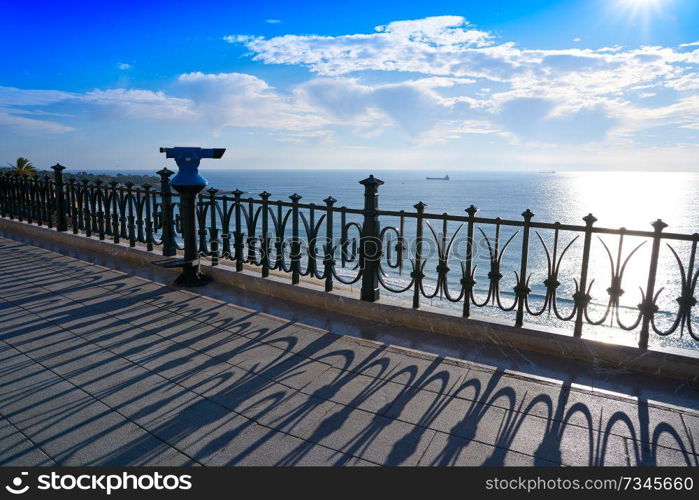 Tarragona Balcony of Europe at sunrise in Catalonia