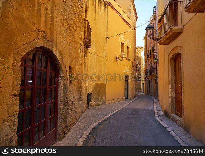 Tarragona old facades in Catalonia of Spain