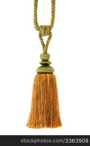 Tassel for curtain, isolated on white background