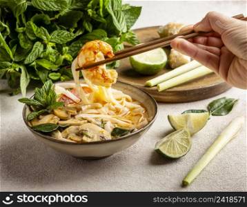 tasty assortment noodles table