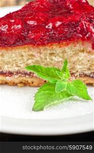 tasty cake with berry&amp;#39;s and fresh mint