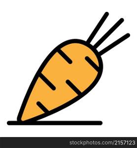 Tasty carrot icon. Outline tasty carrot vector icon color flat isolated. Tasty carrot icon color outline vector