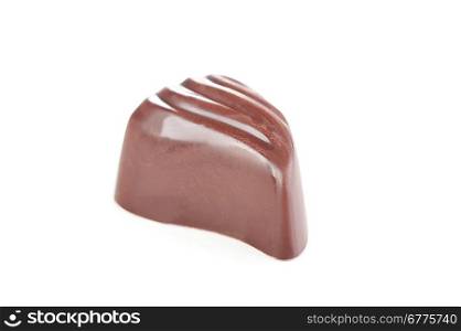 Tasty chocolate isolated on white