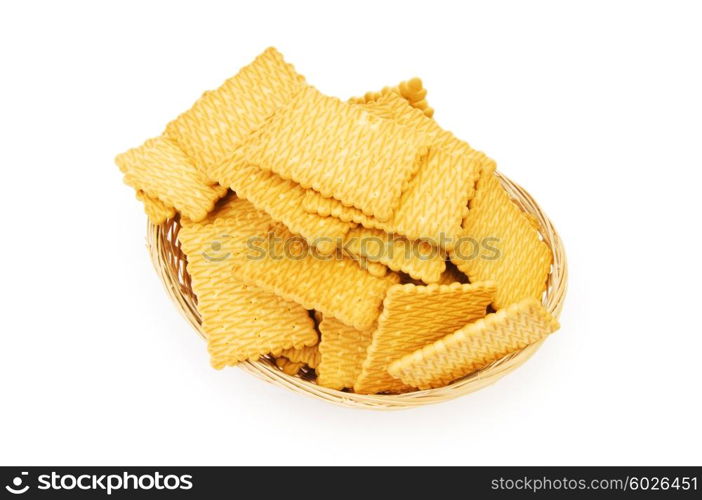 Tasty cookies isolated on the white background