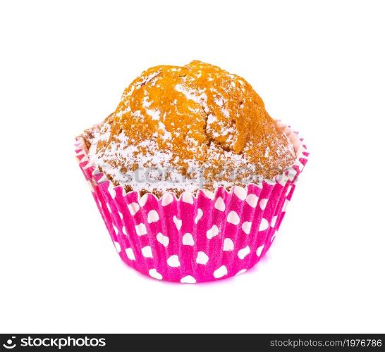 Tasty Cupcake on White Background. Studio Photo.. Cupcake on White Background