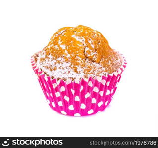 Tasty Cupcake on White Background. Studio Photo.. Cupcake on White Background