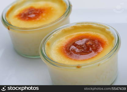 tasty dessert glass cup with fruits and chocolate