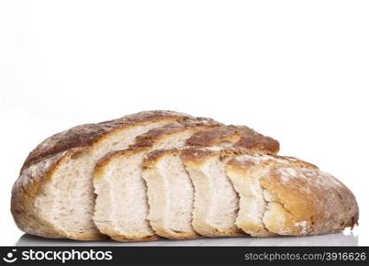 tasty fresh baked bread bun baguette natural food. tasty fresh baked bread bun baguette natural food isolated on white background