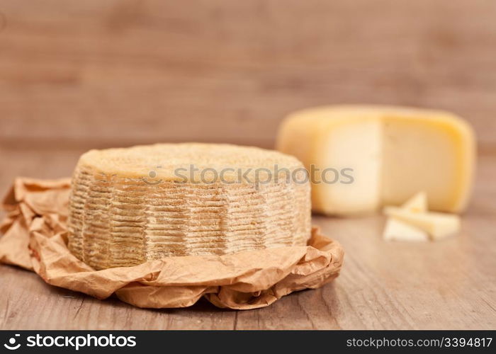 Tasty fresh pecorino cheese from italy