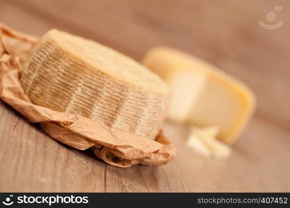 Tasty fresh pecorino cheese from italy