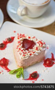 tasty heart shaped valentine cake. heart-shaped valentine cake