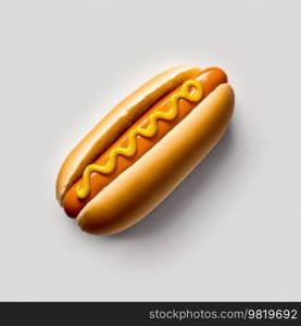 Tasty Hot Dog Isolated Illustration AI Generative. Tasty Hot Dog Isolated Illustration Generative AI