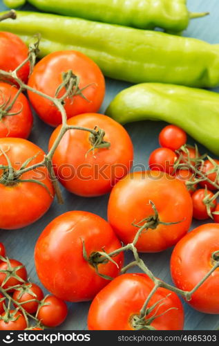 Tasty ingredients for a healthy tomato salad