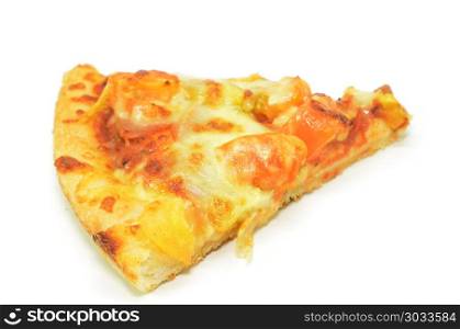 Tasty Italian pizza on a white background. Tasty Italian pizza