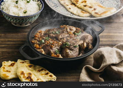 tasty pakistani dishhigh angle