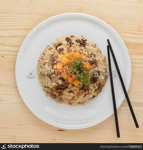 tasty rice dish chopsticks. Resolution and high quality beautiful photo. tasty rice dish chopsticks. High quality and resolution beautiful photo concept