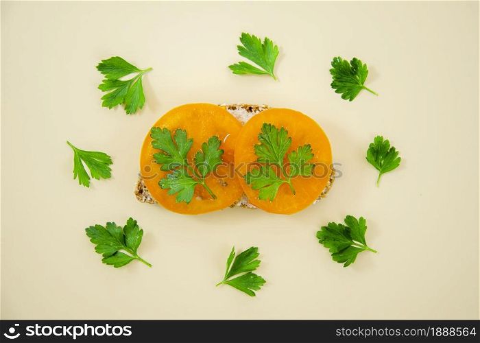 tasty sandwich with parsley. Resolution and high quality beautiful photo. tasty sandwich with parsley. High quality and resolution beautiful photo concept