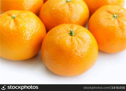 tasty tangerine on white background