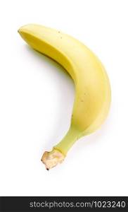 Tasty yellow banana isolated on white background