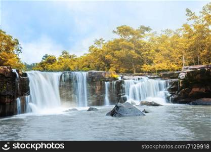 Tat Ton waterfall in Tat-Ton national park in Chaiyaphum province, Thailand