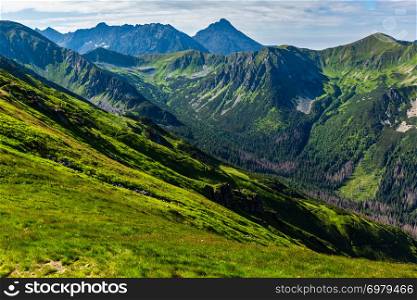 Tatra Mountain (Poland) morning summer view from Kasprowy Wierch range.