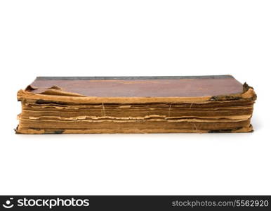 tattered book isolated on white background