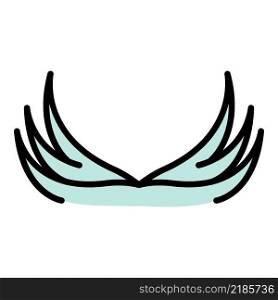 Tattoo wings icon. Outline tattoo wings vector icon color flat isolated. Tattoo wings icon color outline vector
