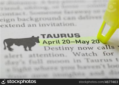 Taurus on April 20 to May 20