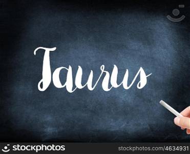 Taurus written on a blackboard