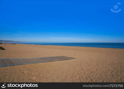 Tavernes de Valldigna beach in Valencia at Mediterranean sea of spain