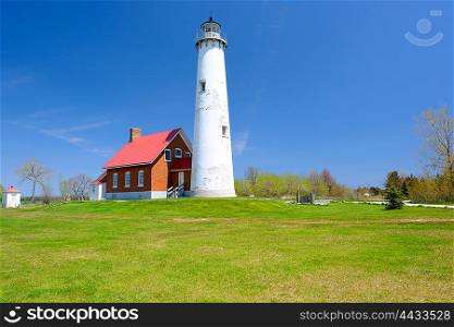 Tawas Point Lighthouse, built in 1876, Lake Huron, Michigan, USA