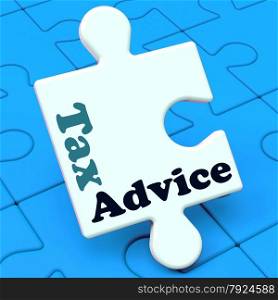 . Tax Advice Puzzle Showing Taxation Irs Help