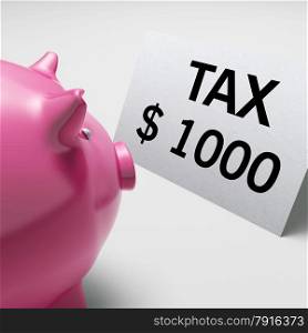 Tax Dollars Showing IRS Taxation Payment Due