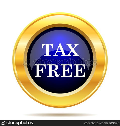 Tax free icon. Internet button on white background.