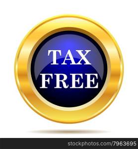 Tax free icon. Internet button on white background.