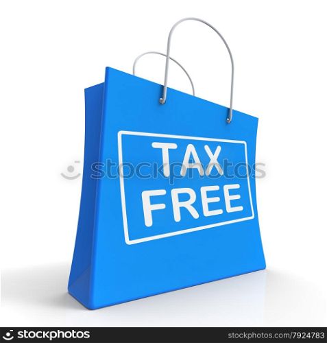 Tax Free Shopping Bag Showing No Duty Taxation
