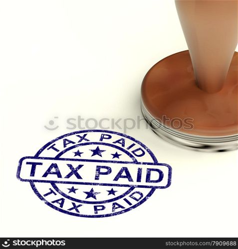 Tax Paid Stamp Showing Excise Or Duty Paid. Tax Paid Stamp Shows Excise Or Duty Paid