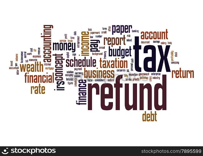 Tax refund word cloud