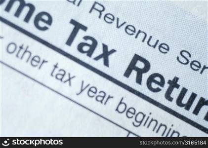 Tax Return Close-up