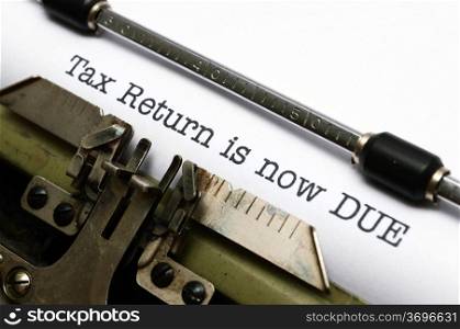 Tax return is now due