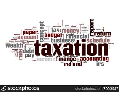 Taxation word cloud