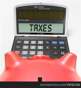 Taxes On Calculator Showing HMRC Return Due