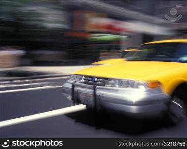 Taxi Cab Driving in City